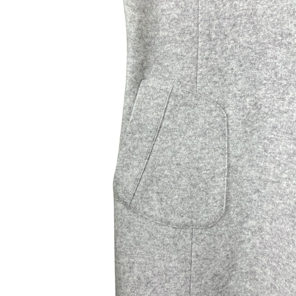 New Mcginn $295 Wool Blend Pocketed Cocktail Mini Dress Heathered Gray Size 4 - Picture 5 of 10